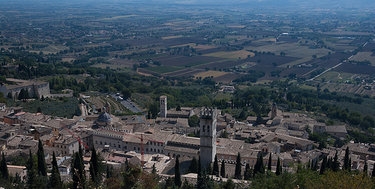 arrivare nella città di Assisi